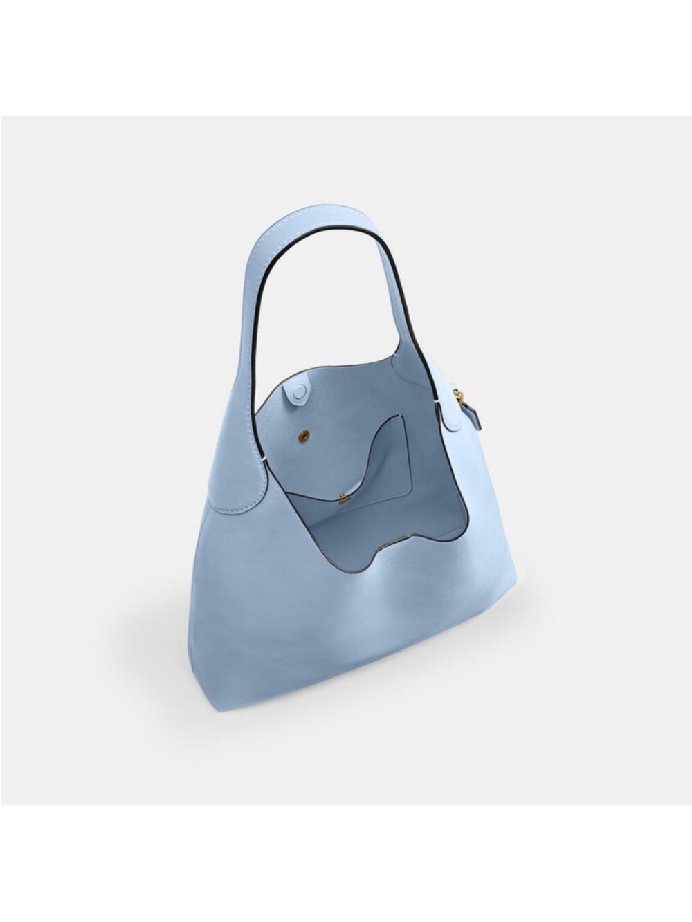 Coach Brooklyn 39 Light Blue Leather Shoulder Bag - Picture 7 of 11